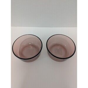 Set Of (2) Pyrex Cranberry 2 Cup 500 ml Souffle Dish Custard Cup Bowl 7200 Lot